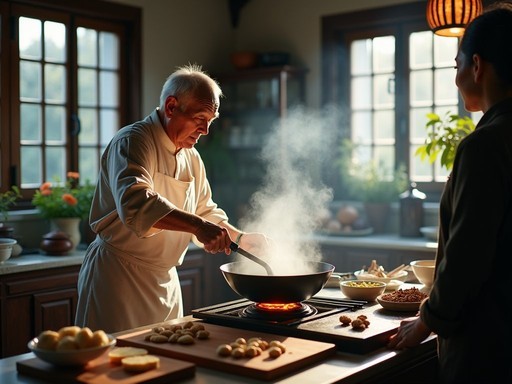 Traditional Sichuan cooking class with chef demonstrating wok techniques for mapo tofu