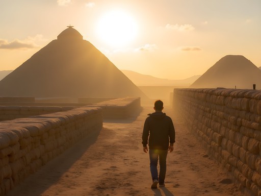 Brandon Nelson at Huaca Rajada archaeological site in Chiclayo