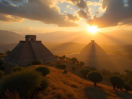 Sunrise meditation at Tucumé pyramids in northern Peru