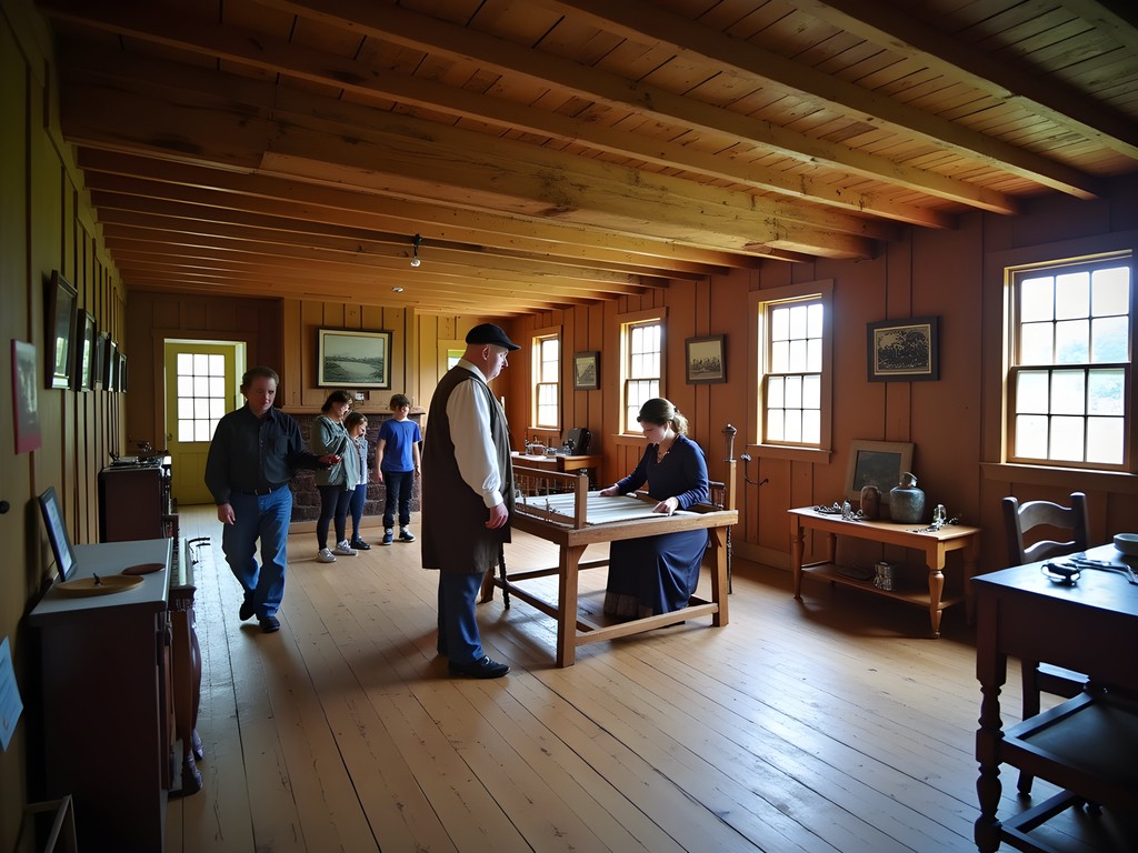 Colonial craft demonstration at the historic John Bell House in Dover
