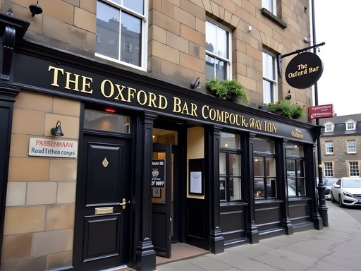 Exterior of The Oxford Bar in Edinburgh, famous from Ian Rankin's Rebus novels