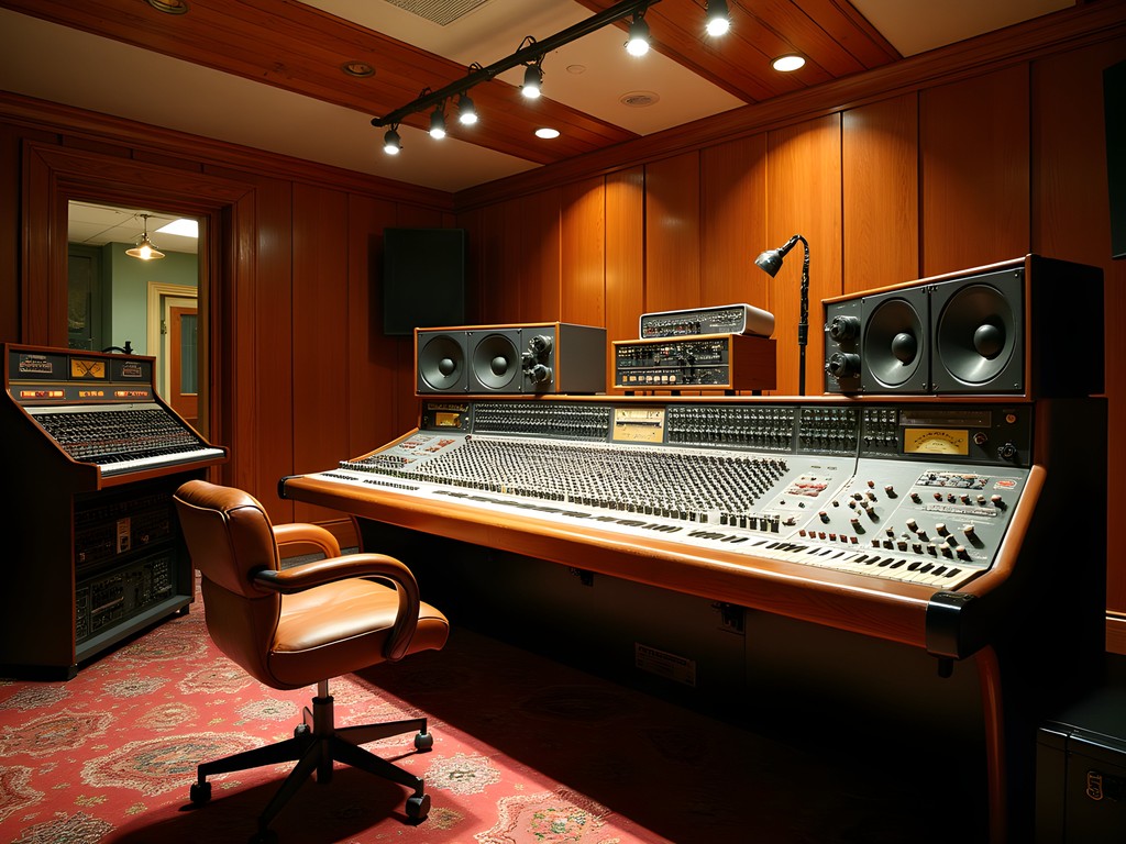 Vintage recording console at FAME Studios in Florence, Alabama
