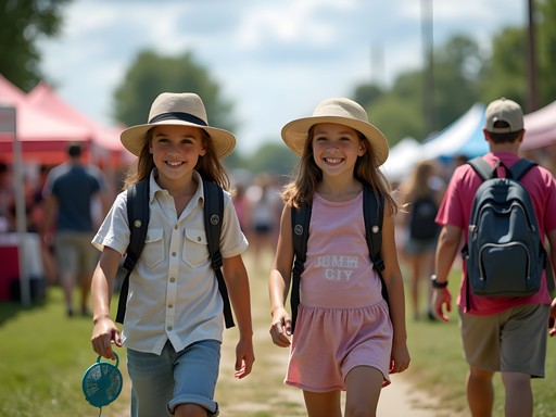 Families prepared for changing weather conditions at Fremont summer festival