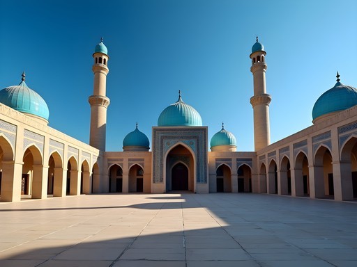 Ancient Sheikh Muslihiddin Complex in Khujand with traditional Islamic architecture