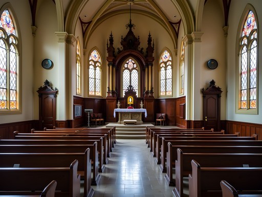 Ornate interior of St. Ladislaus Hungarian Catholic Church in Lorain showing cultural heritage