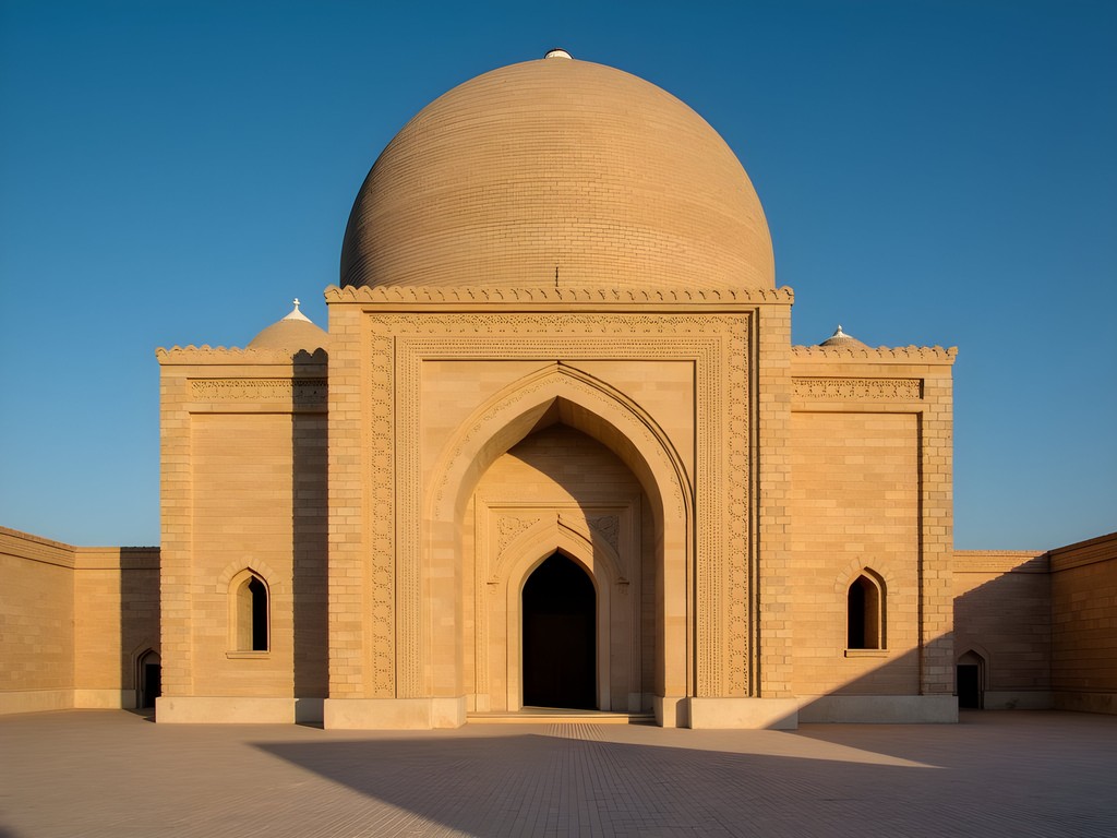 The restored Sultan Sanjar Mausoleum in Ancient Merv with its impressive dome architecture