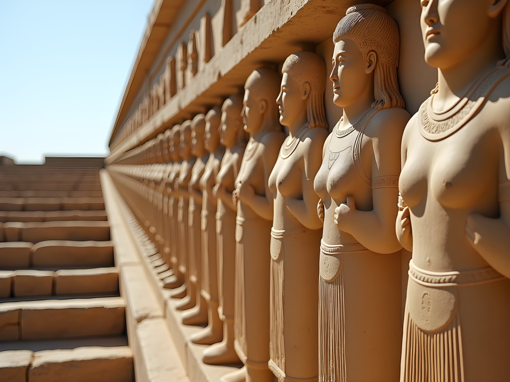 Detailed relief carvings on eastern stairway of Apadana Palace showing ancient delegations