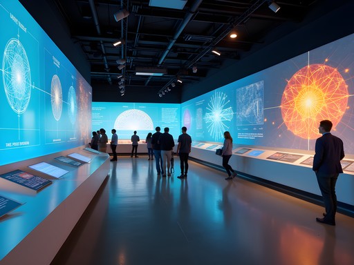 Interactive mathematical patterns exhibit at Science Museum of Minnesota