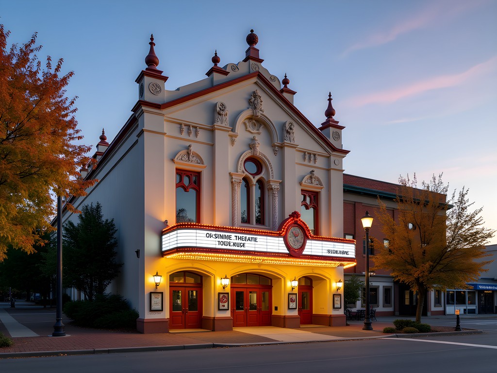 Historic Elsinore Theatre facade in downtown Salem, Oregon