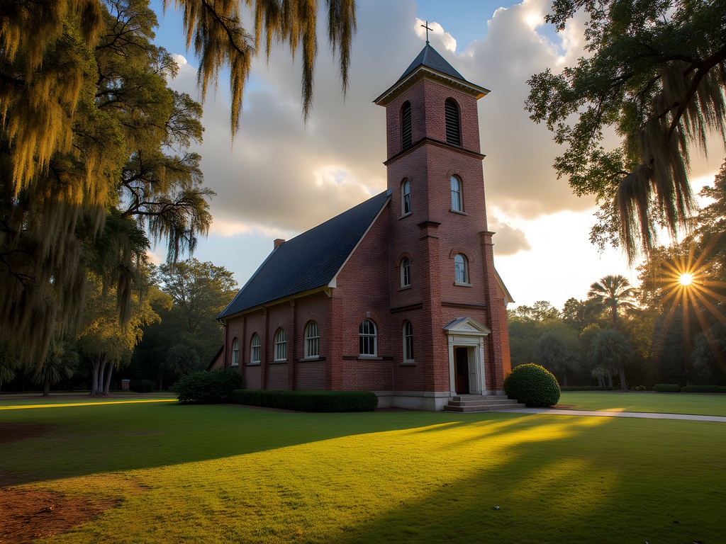 Historic ruins of St. George's Anglican Church at Colonial Dorchester State Historic Site
