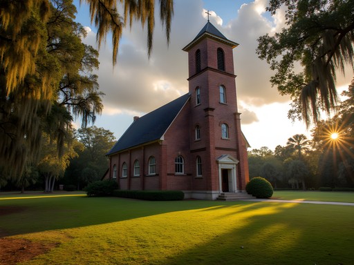 Historic ruins of St. George's Anglican Church at Colonial Dorchester State Historic Site
