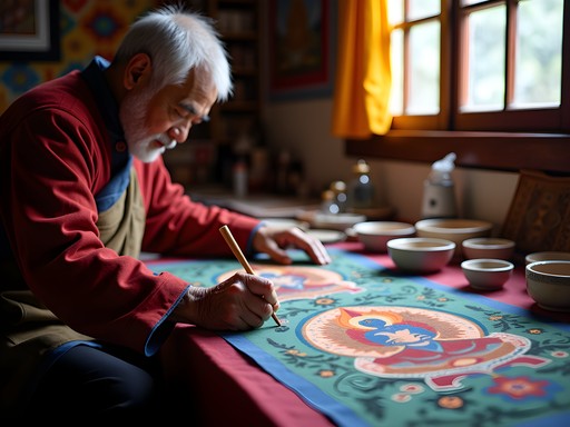 Traditional thangka painting workshop with master artist in Thimphu