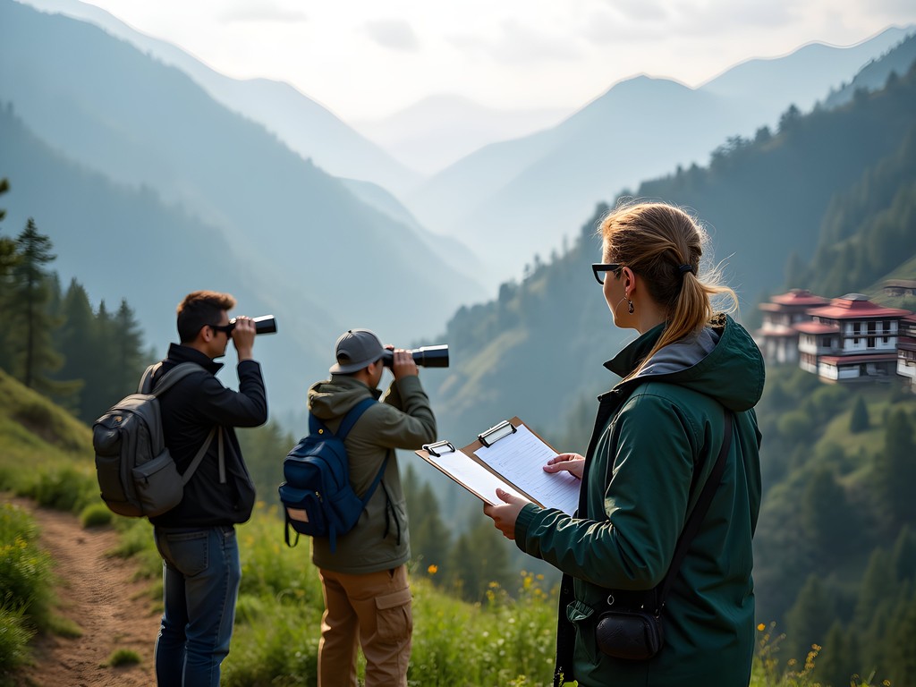 Conservation fieldwork with scientists in Thimphu Valley, Bhutan
