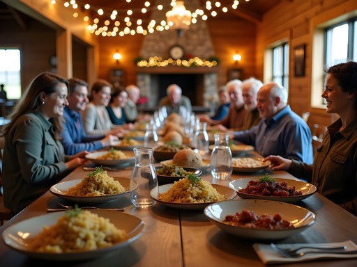Community dinner featuring traditional prairie cuisine in Wahpeton