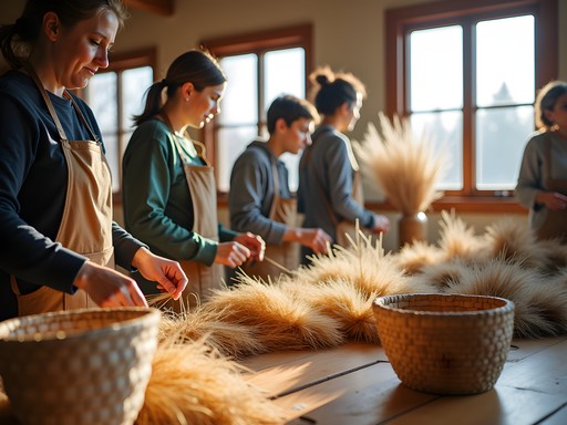 Traditional prairie fiber arts workshop with local artisans