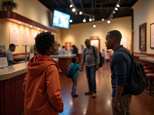 Family viewing exhibits at the International Civil Rights Center & Museum in Greensboro