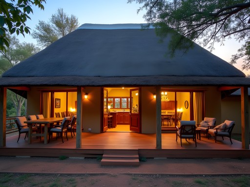 Family chalet at Addo Elephant National Park with outdoor braai area