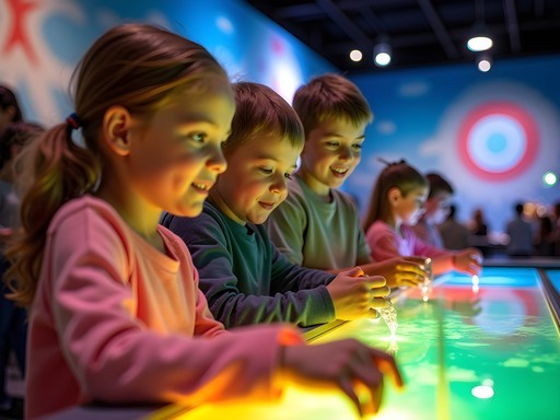 Children engaged with interactive exhibits at Sacramento's Powerhouse Science Center