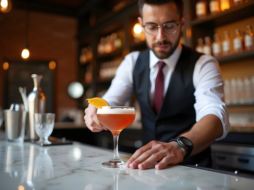 Craft cocktails being prepared at Kimball House bar in Atlanta