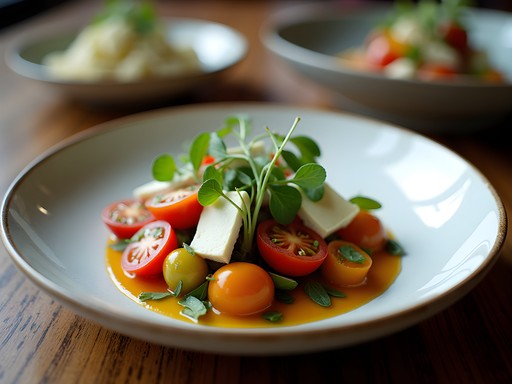 Seasonal farm-to-table dish at Highlands Bar and Grill Birmingham with heirloom vegetables