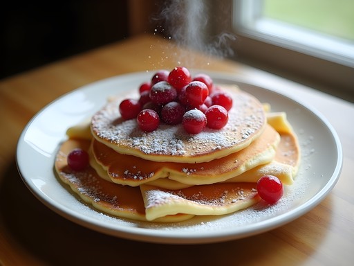 Traditional Swedish pancakes with lingonberries at Jensen's Café in Burnsville