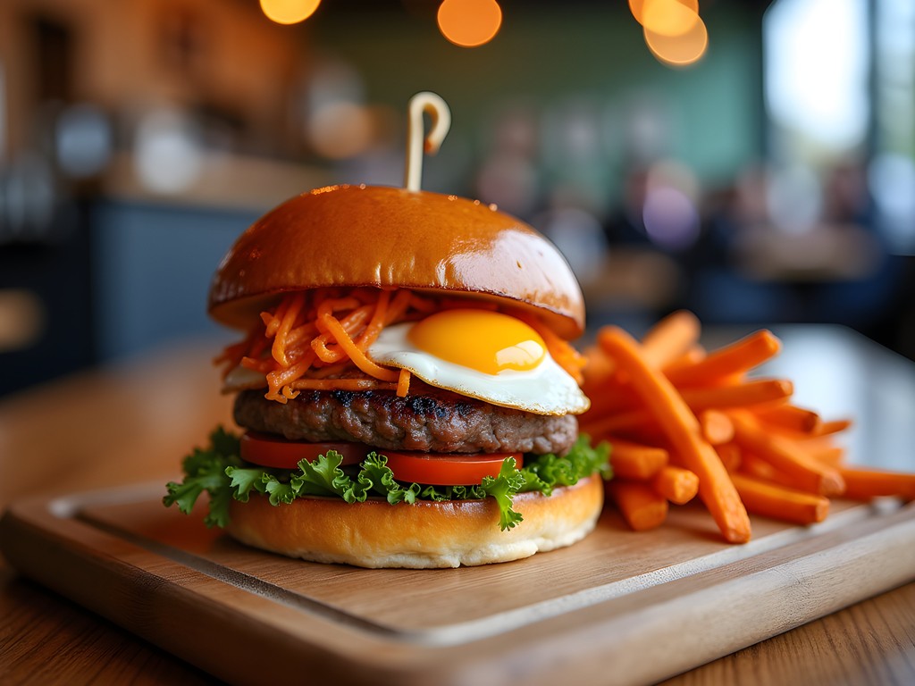 Innovative fusion dish combining Korean and American flavors at a Burnsville restaurant