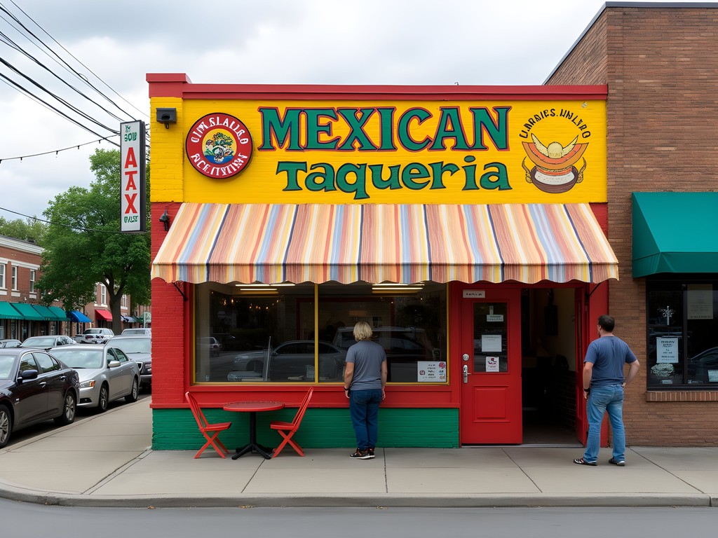 Authentic Mexican taqueria on Cermak Road in Cicero with colorful exterior and hand-painted signage