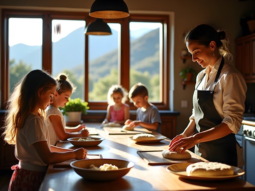 Family cooking class at Cleopatra Mountain Farmhouse in Drakensberg