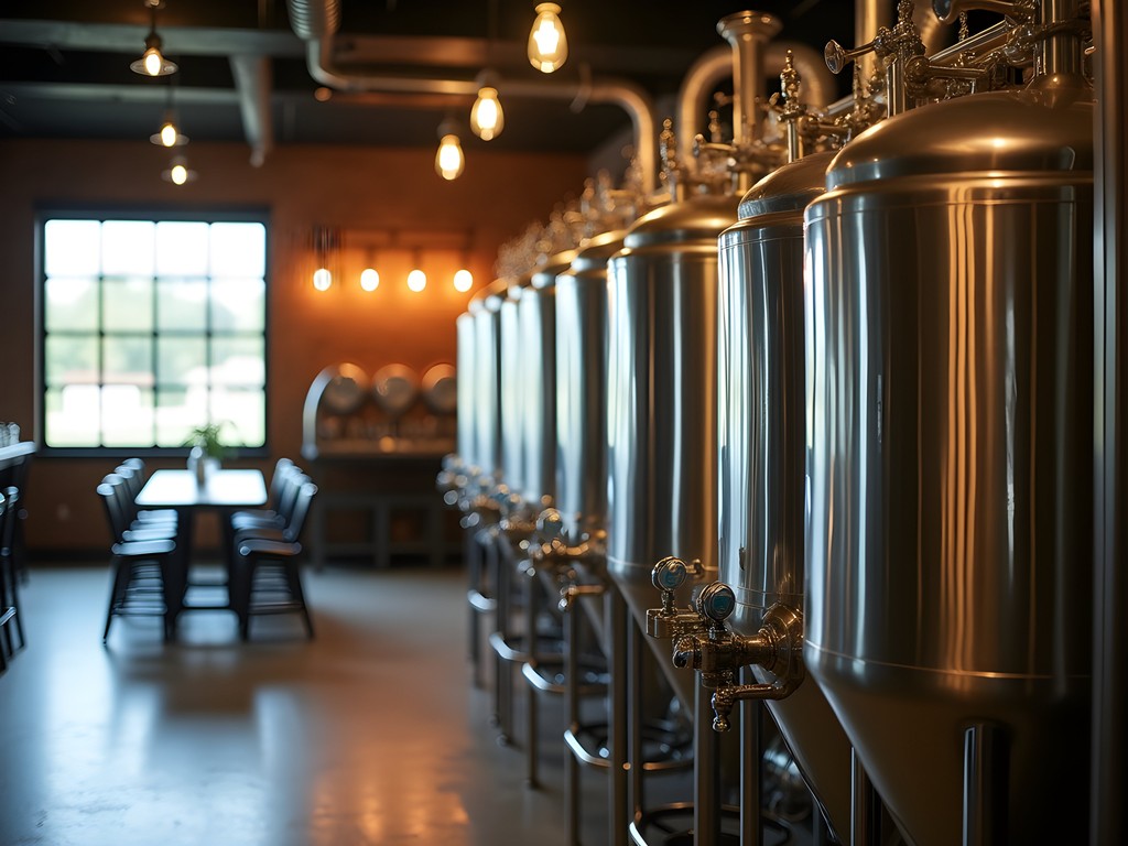 Sustainable brewing equipment at Frenzy Brewing Company in Edmond, Oklahoma
