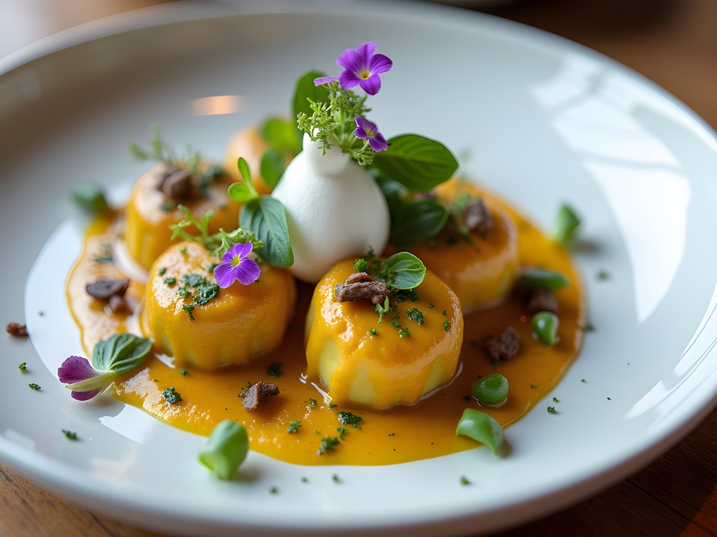 Elegantly plated contemporary Jamaican dish featuring local ingredients at upscale Kingston restaurant