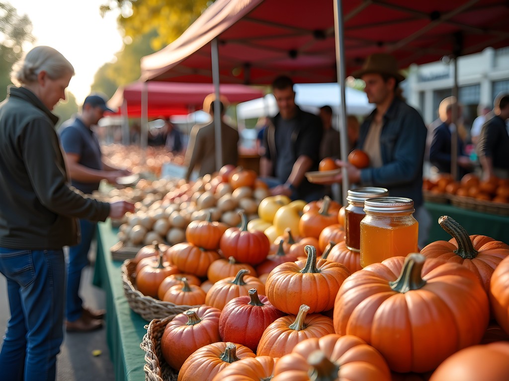 Vibrant fall produce at Lexington Farmers Market with local vendors