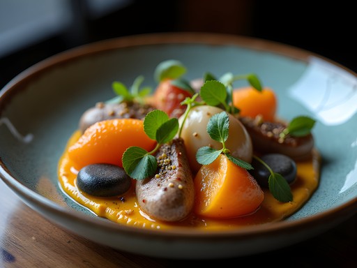 Beautifully plated high-altitude dish at Central restaurant in Lima