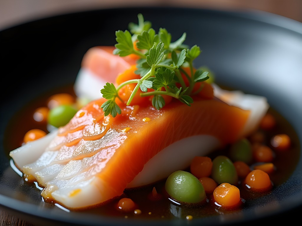 Nikkei cuisine dish blending Japanese and Peruvian flavors at Maido restaurant
