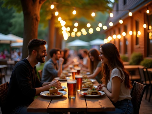 Romantic evening dining on Bardstown Road in Louisville's Highlands neighborhood