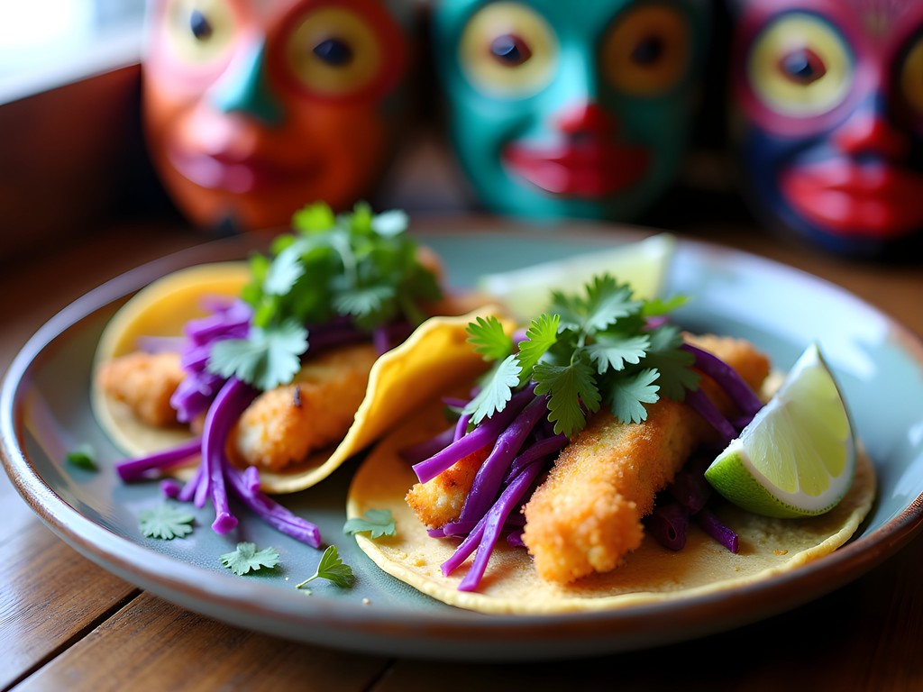 Colorful fish tacos from Taco Lucha in Manhattan Kansas