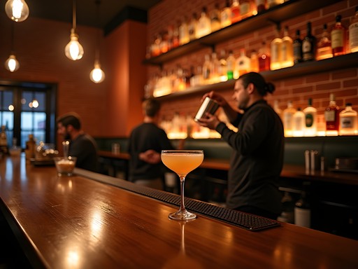 Intimate craft cocktail bar in Ogden with exposed brick walls and artisan drinks