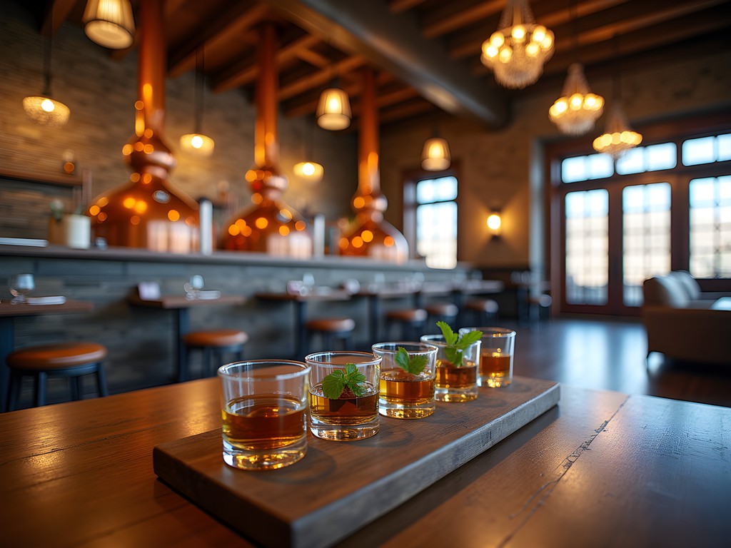 High West Distillery's rustic-luxe interior with whiskey flights and gourmet food pairings