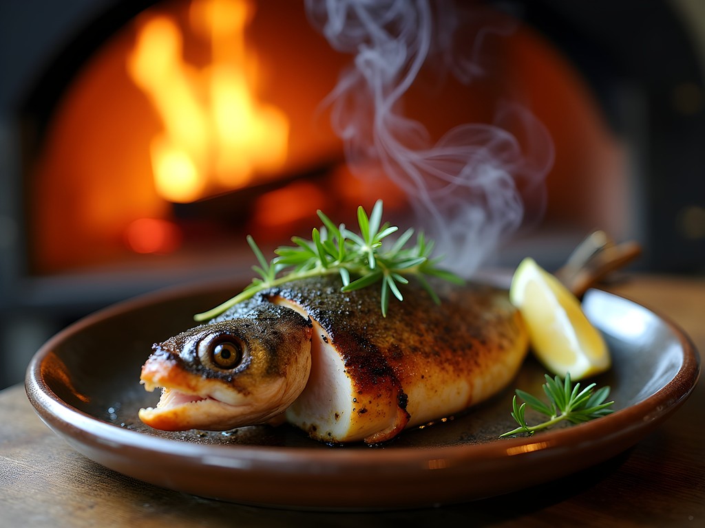 Wood-fired Maine redfish at Fore Street Restaurant Portland