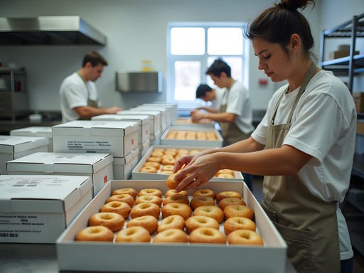 Behind the scenes kringle packaging and shipping at Racine Wisconsin Danish bakery