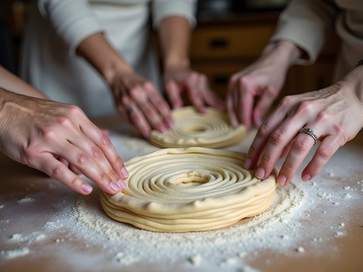 Hands-on Danish kringle making workshop with dough folding demonstration in Racine