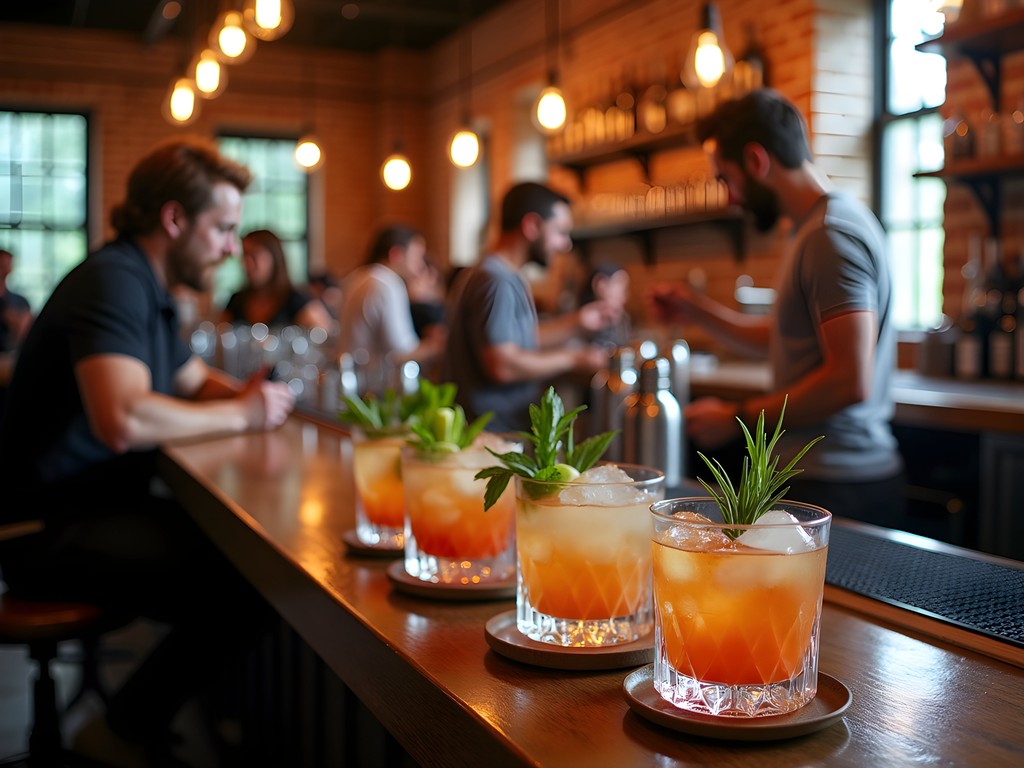 Craft cocktails at the historic Ice Plant Bar in St. Augustine
