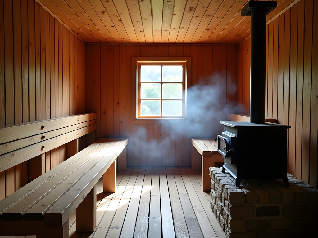 Historic wood-fired sauna at Rajaportti, Finland's oldest public sauna in Tampere