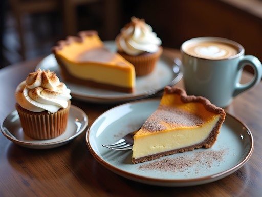 Artfully arranged dessert spread with Southern-inspired pastries and craft coffee