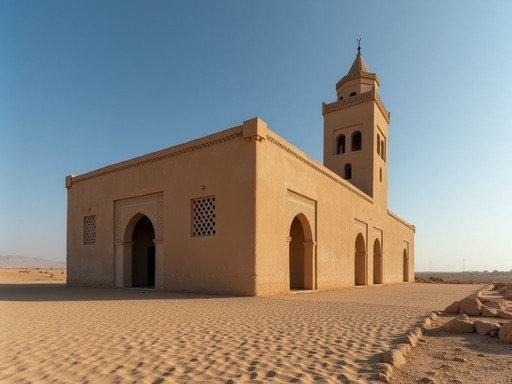Historic Grande Mosquée d'Abéché with distinctive Ottoman-influenced architecture
