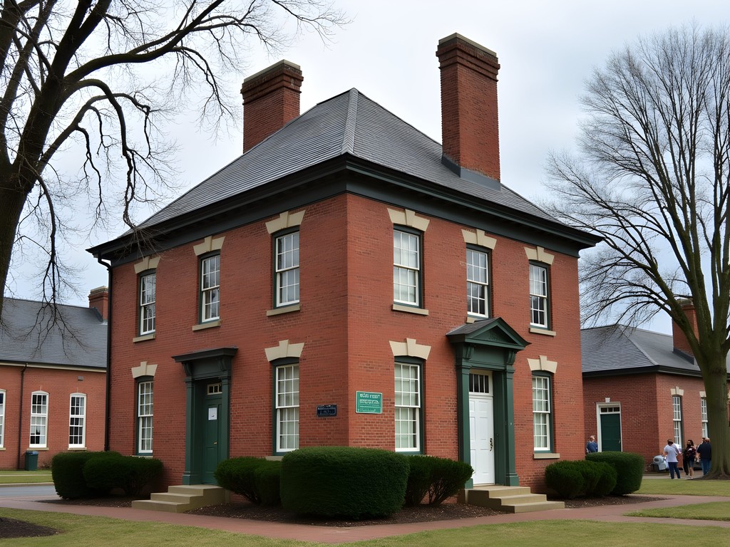 Historic brick building housing Freedom House Museum former slave trading office Alexandria Virginia