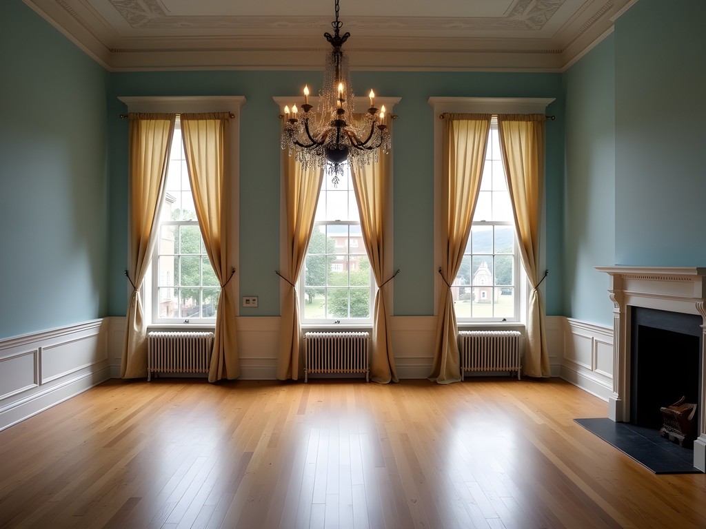 Colonial-era ballroom with musicians gallery at Gadsby's Tavern Alexandria Virginia historic site
