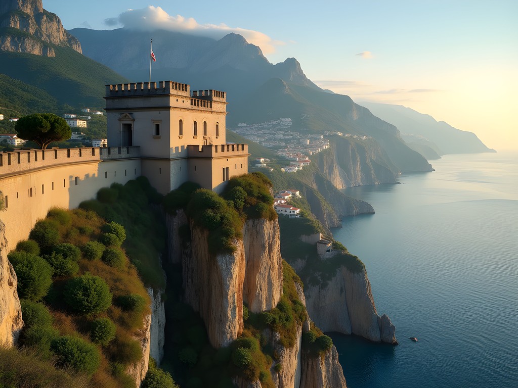 Historic Torre dello Ziro watchtower overlooking the Amalfi Coast with dramatic sea views