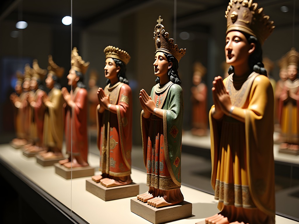 Colonial-era religious artifacts showing Spanish-Mayan fusion at Museum of Colonial Art