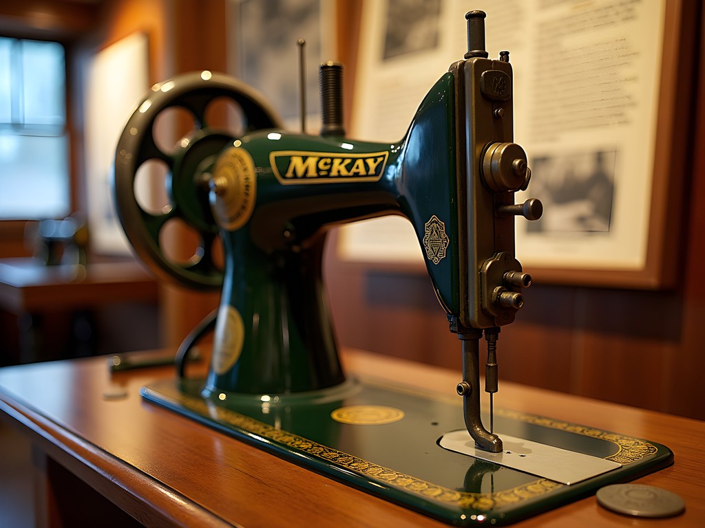 Vintage shoe manufacturing equipment at Brockton Historical Society Museum