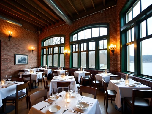 Restaurant in repurposed historic mill building in downtown Dover